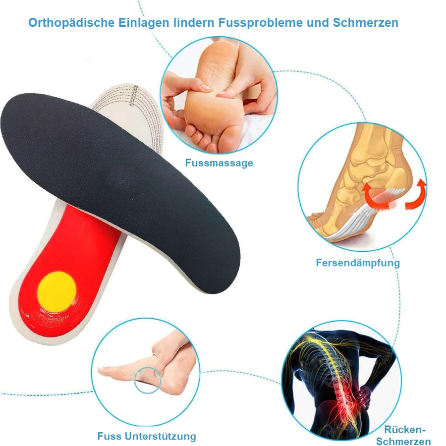 OrthoSohle | Fuß- und Hüftschmerzen einfach gesund laufen (1 Paar)